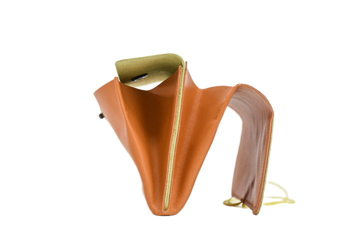 porte monnaie orange en cuir