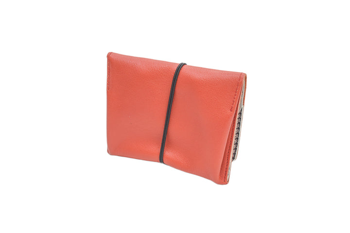 porte monnaie cuir rouge