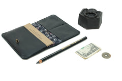 Portefeuille Noir plat avec porte-monnaie