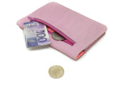 Wallet pink leather women