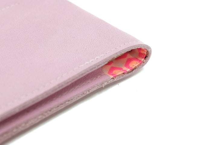 Wallet pink leather women