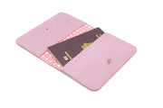Wallet pink leather women