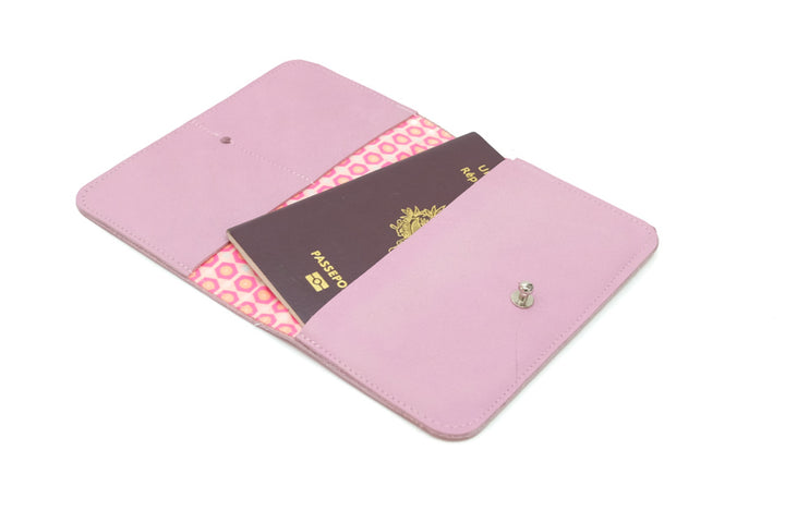 Wallet pink leather women