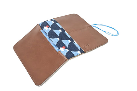 portefeuille cuir marron