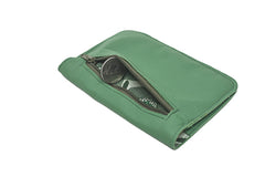 portefeuille cuir vert