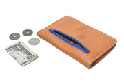 Leather wallet orange