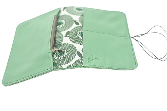 Green leather wallet