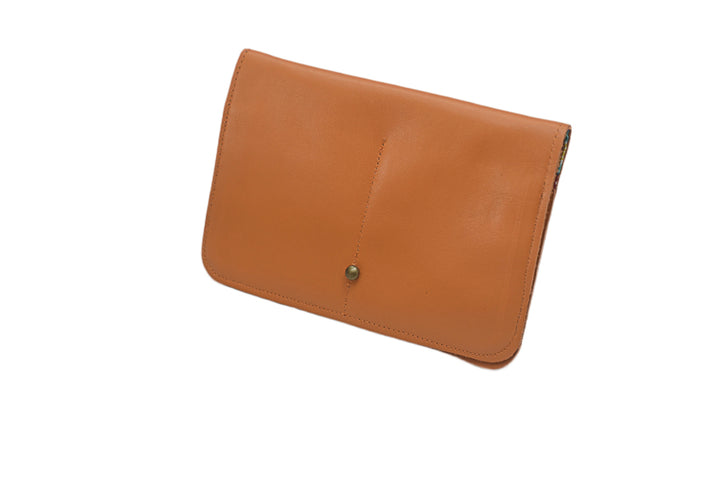 Leather wallet orange