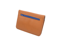 Leather wallet orange