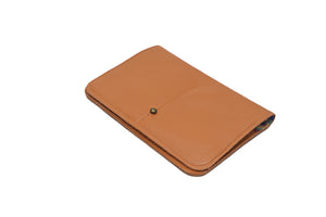 Portefeuille en cuir orange