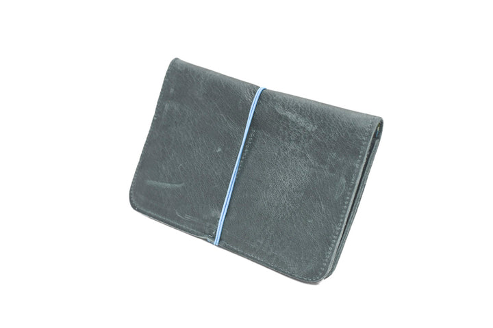 Portefeuille en cuir vert 