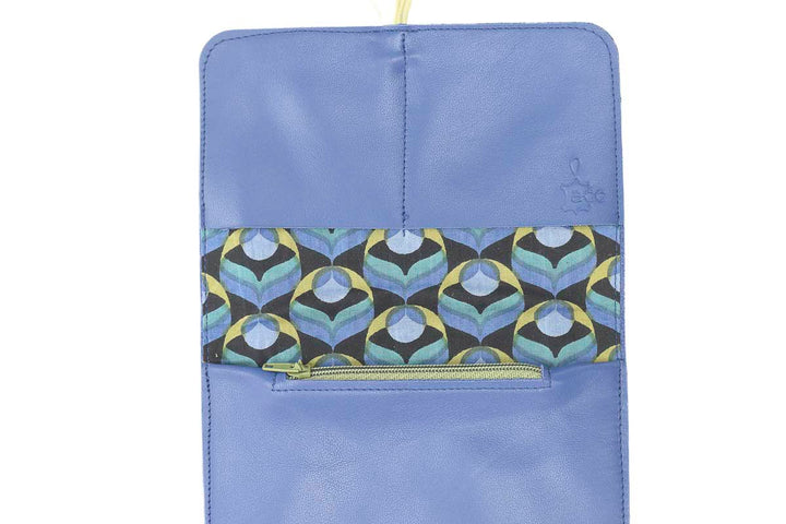 Blue leather wallet
