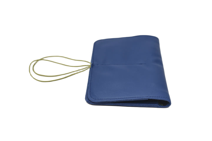 Blue leather wallet