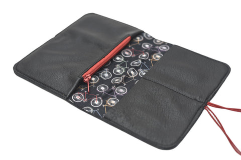 Black leather wallet