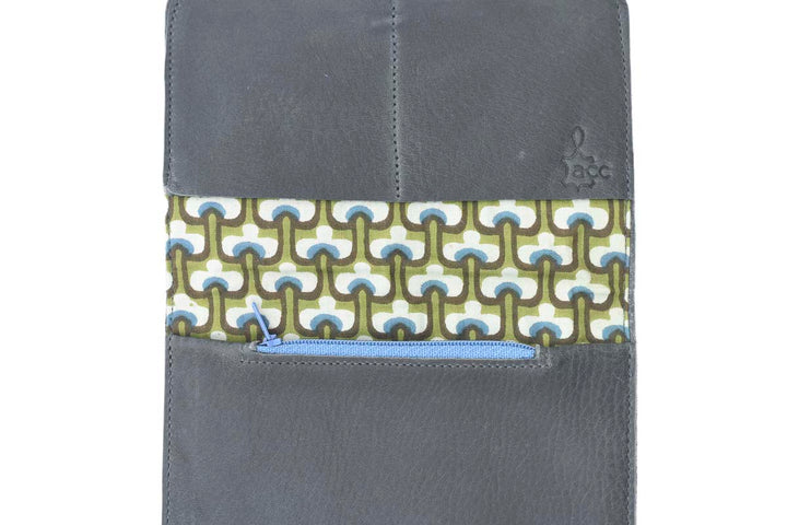 Portefeuille cuir vert 