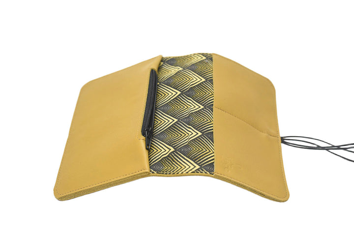 Yellow leather wallet