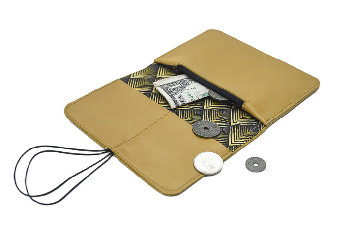 Yellow leather wallet