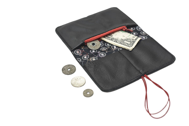 Black leather wallet