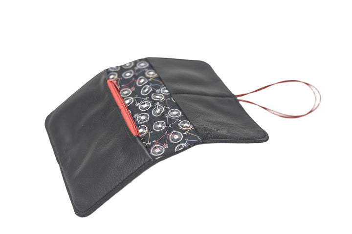 Black leather wallet