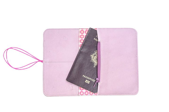 pink leather wallet