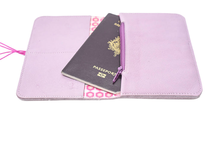 pink leather wallet