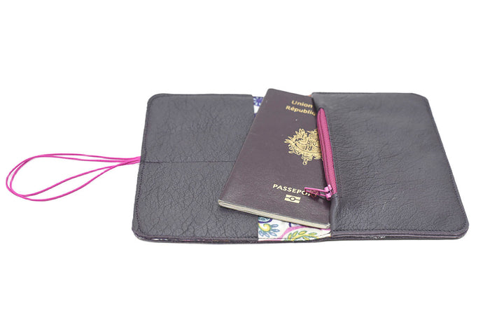 Purple leather wallet