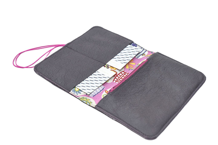 Purple leather wallet