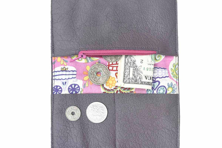 Purple leather wallet