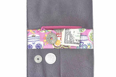 Purple leather wallet
