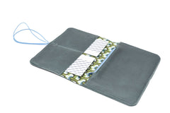 Portefeuille en cuir vert foncé