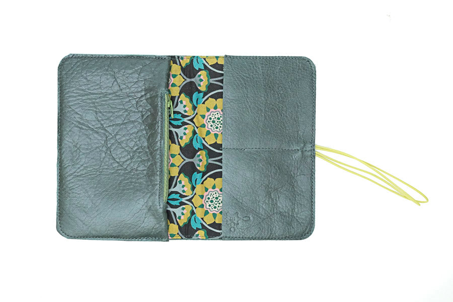 Green soft leather wallet