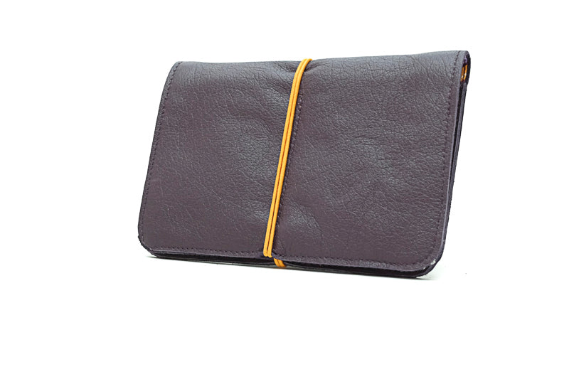 Wallet leather soft purple
