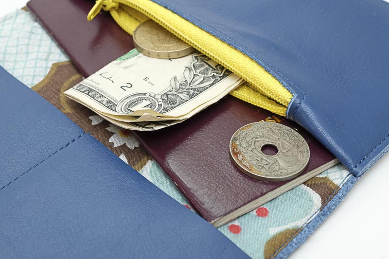 wallet soft leather blue original