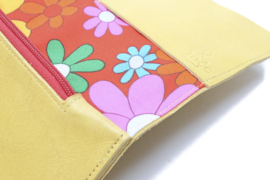 Yellow wallet leather