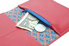 Portefeuille en Cuir rouge