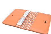 Leather wallet orange
