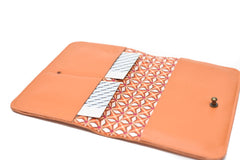 Leather wallet orange