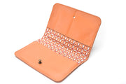Leather wallet orange