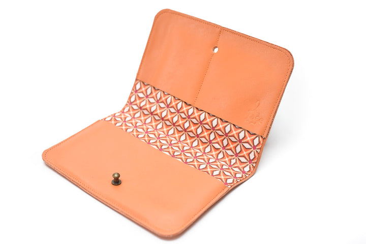 Leather wallet orange