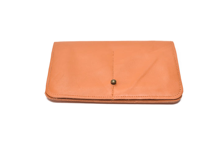 Leather wallet orange