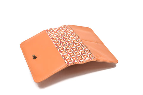 Leather wallet orange