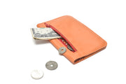 Leather wallet orange