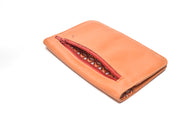 Leather wallet orange