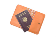 Leather wallet orange