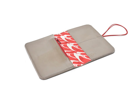 Beige leather wallet