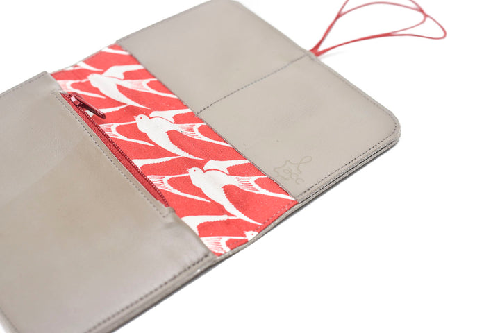 Beige leather wallet