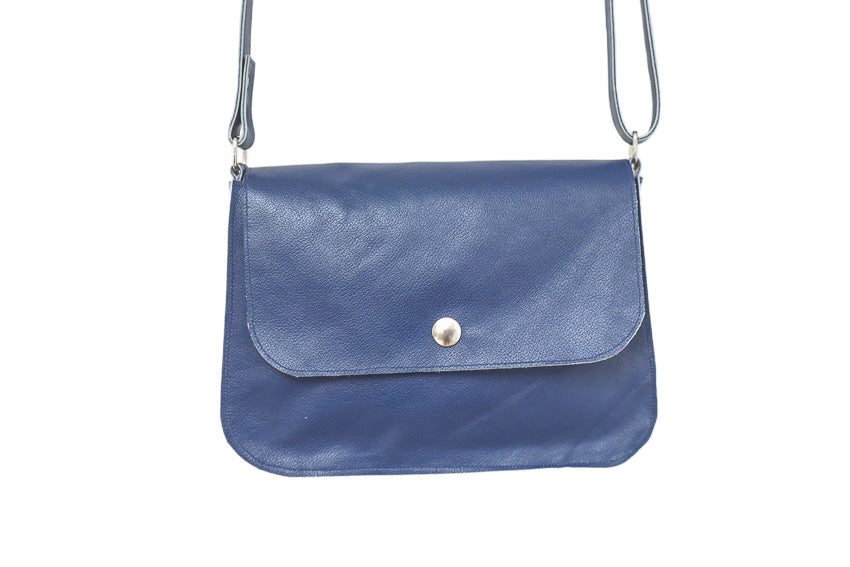 Sac à main cuir bleu