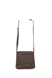 Brown leather handbag