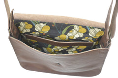 Brown leather handbag