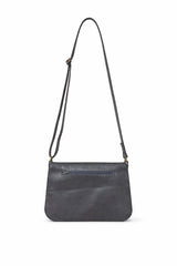 sac à main en cuir bleu marine bandoulière